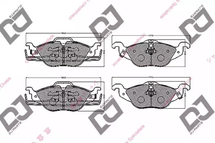 Комплект тормозных колодок DJ PARTS BP1277